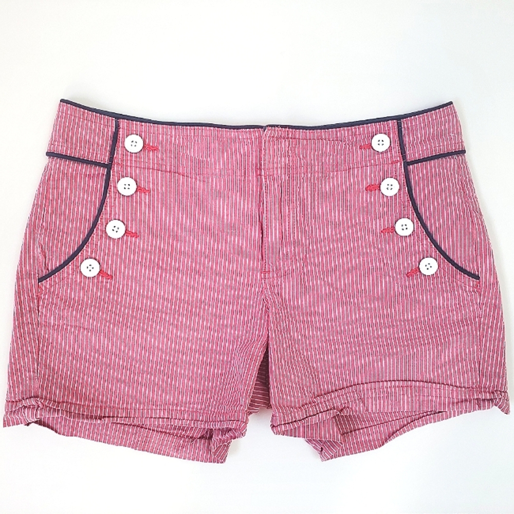 Tommy Hilfiger Nautical striped shorts with button detail